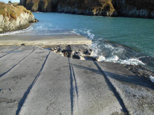 Damage to new slip on Cape Clear Island
